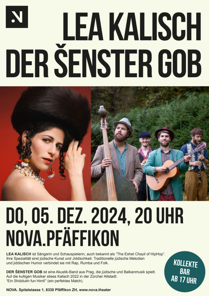 Lea Kalisch & Der Šenster Gob (gypsy/klezmer) aus Prag im NOVA.