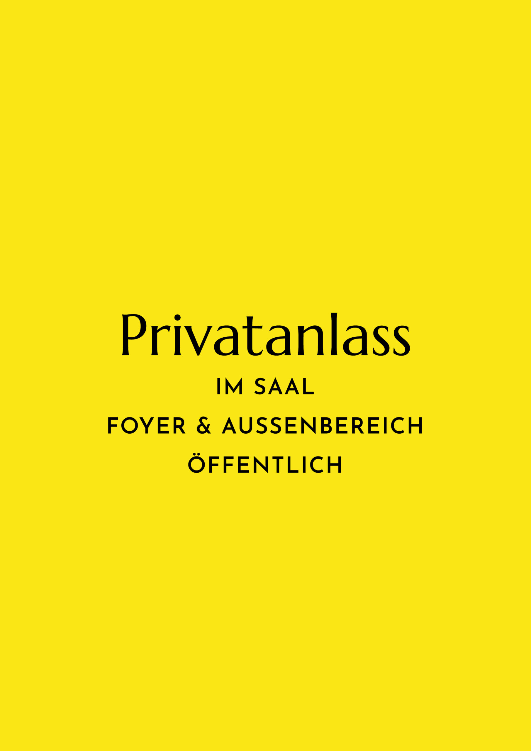 Heute Privatanlass im NOVA. Saal