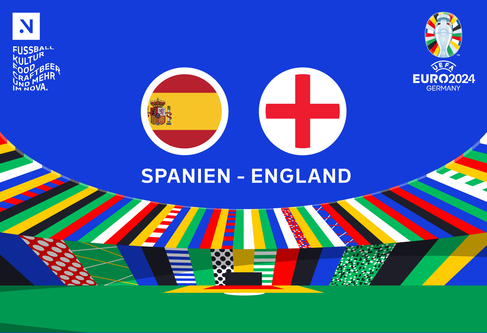 Fussball EM Finale - Public Viewing: Spanien - ENGLAND